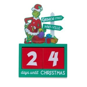 Dr. Seuss Grinch Countdown Christmas decoration Holiday table desk decor